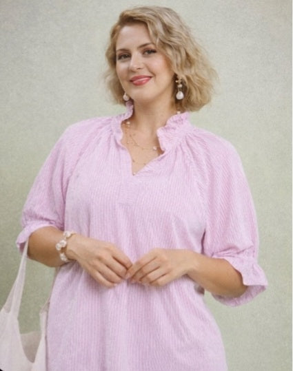 Seersucker Sweetheart Blouse