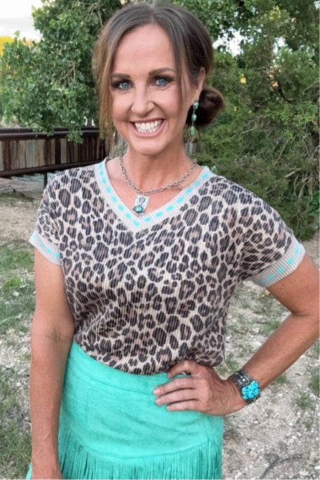 Wild West Leopard Top