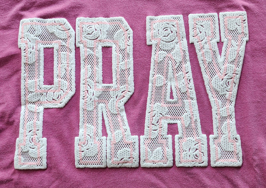 Pray Lace Puff Tee
