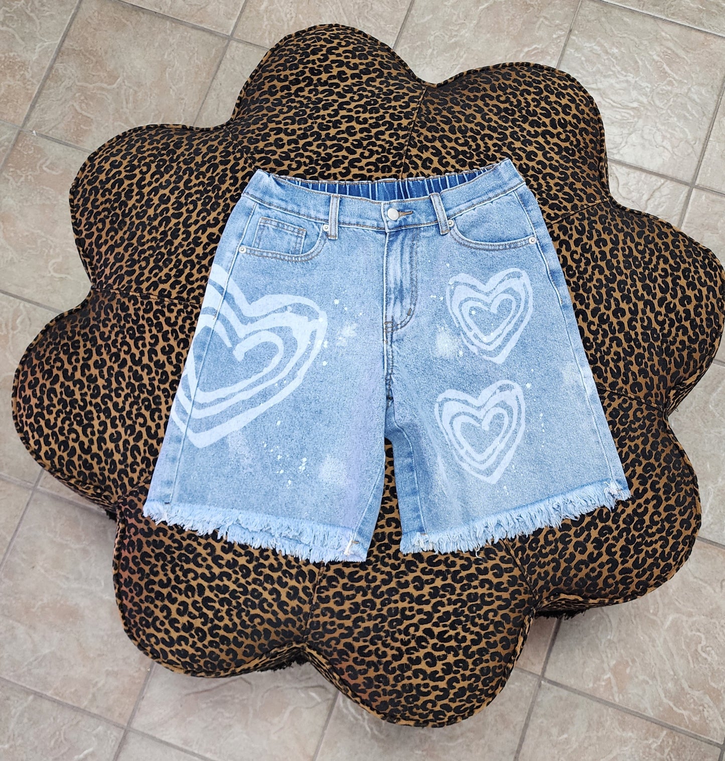 Retro Love Bleach Shorts