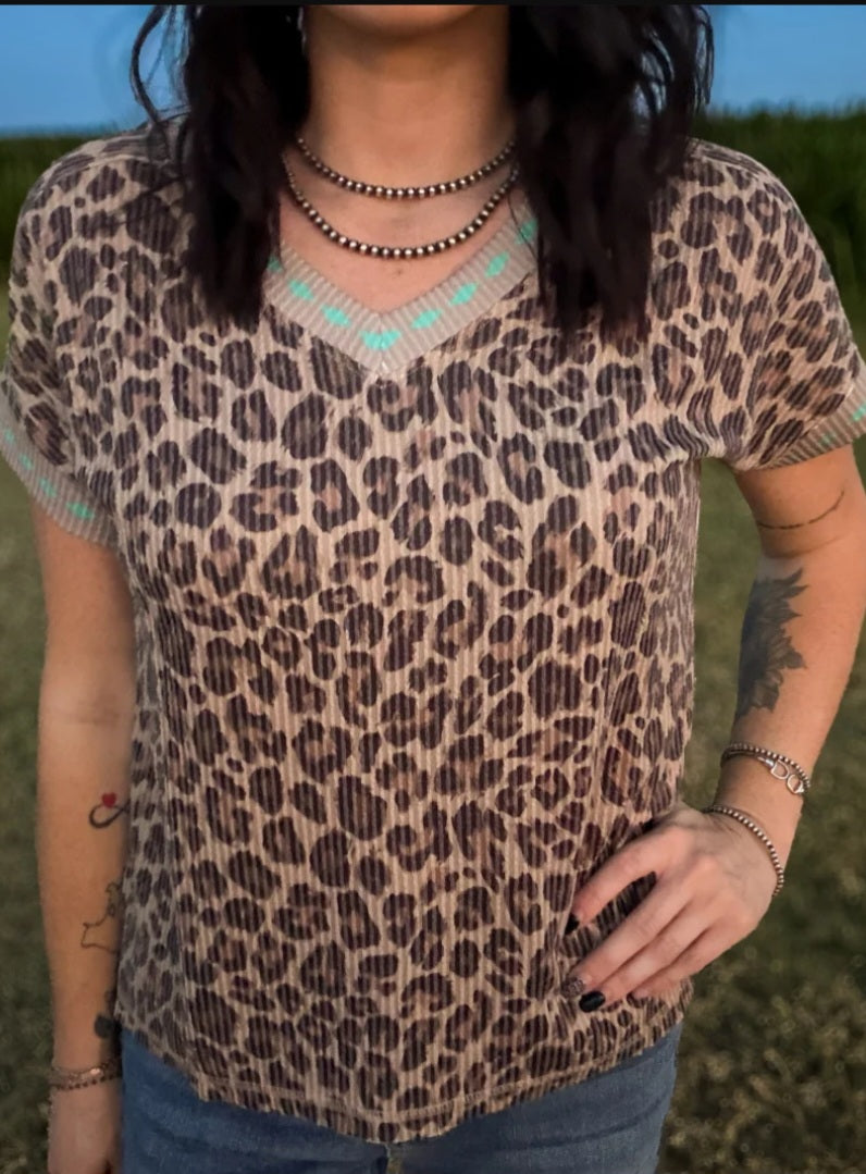 Wild West Leopard Top