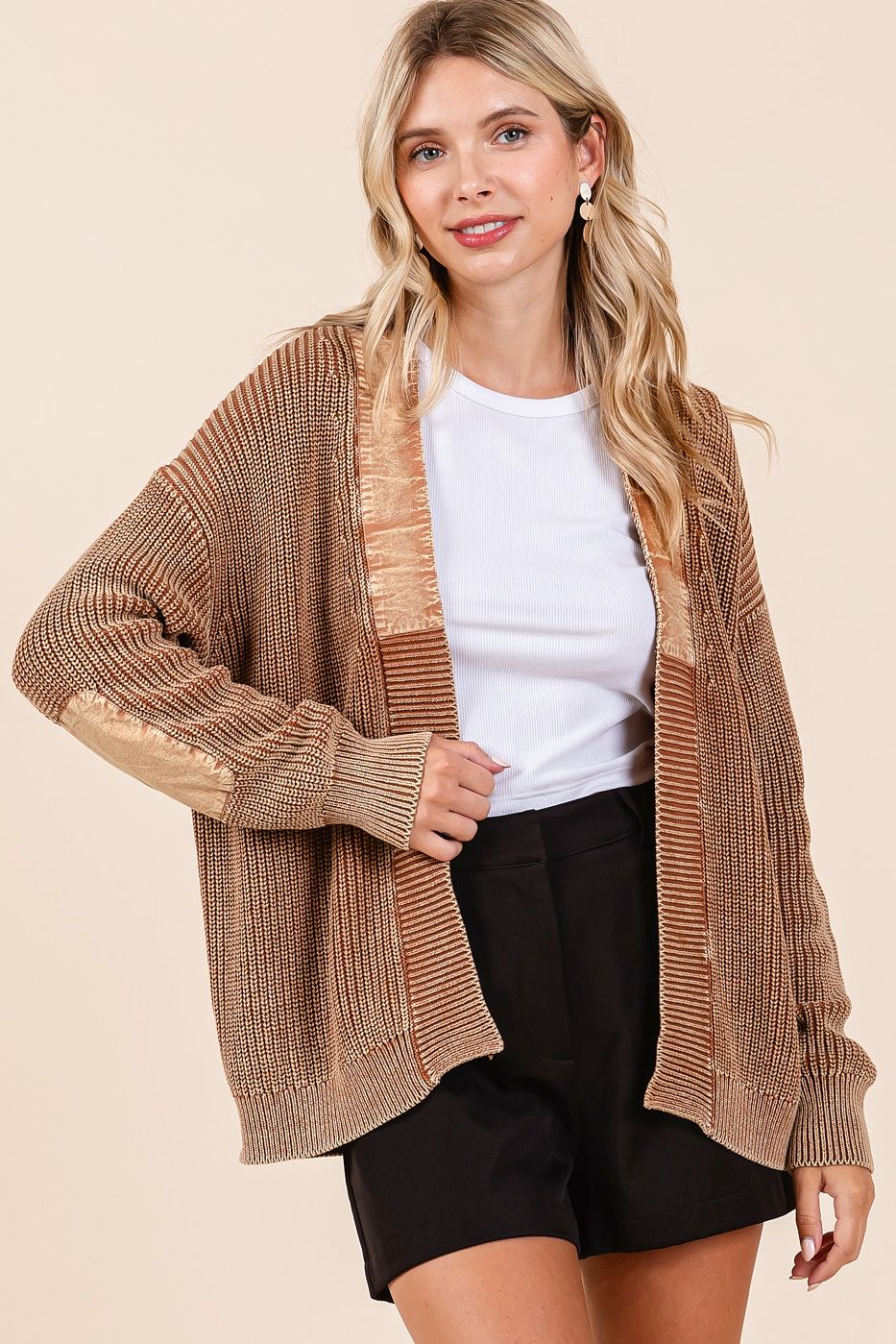 Mineral Wash Patch Cardigan