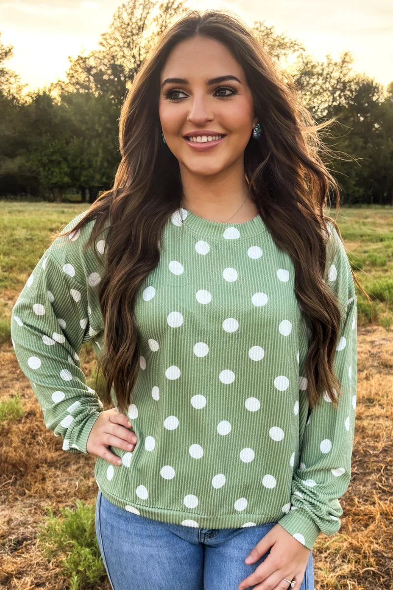 Dotty Darling Sweater Top