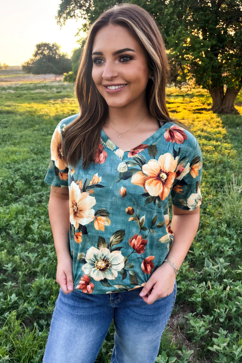 Wildflower Sage Top