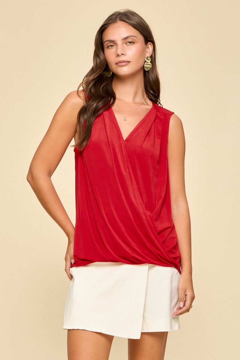 The Red Hot Draped Top