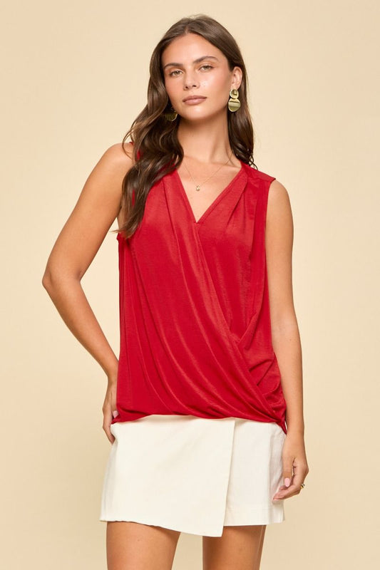 The Red Hot Draped Top