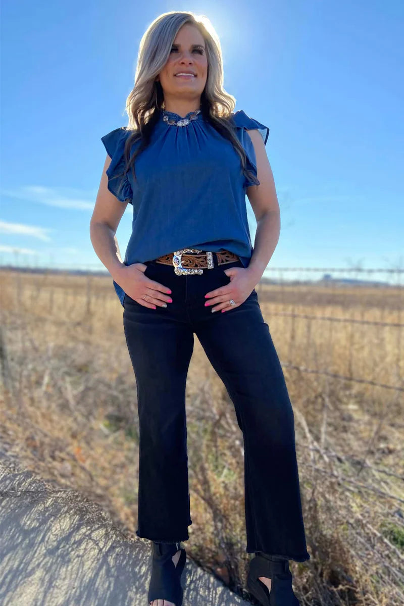 Babydoll Denim Top