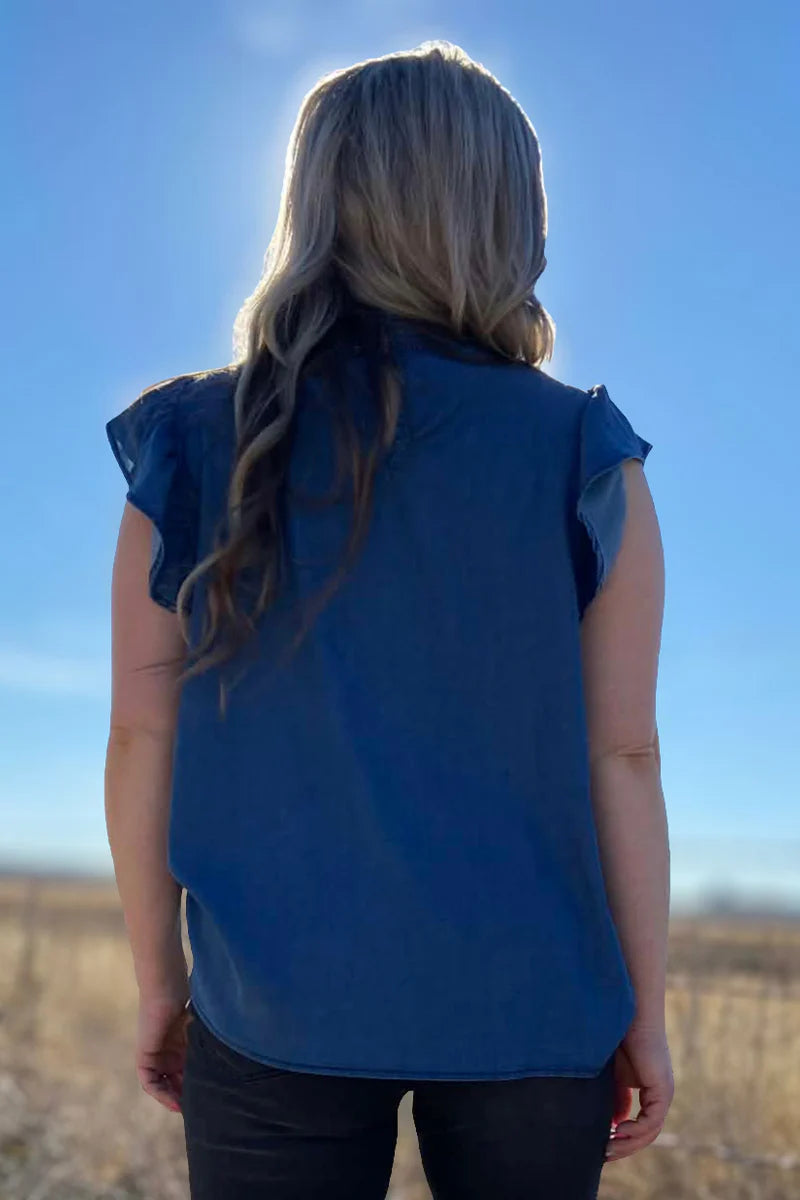 Babydoll Denim Top