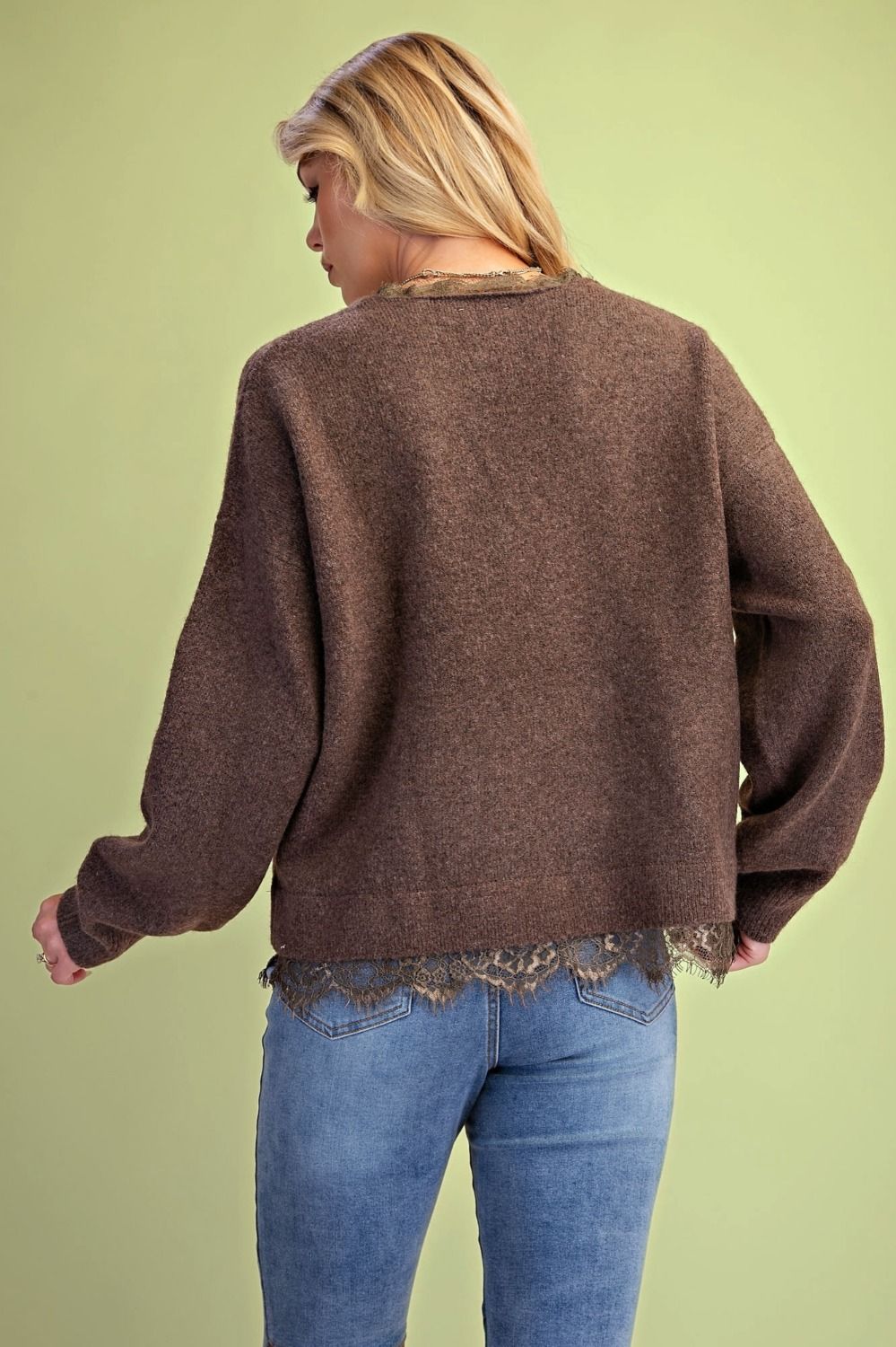 Mocha Lace Top